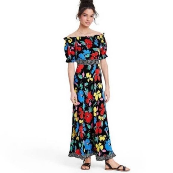 Rixo x Target Black Floral Tie Waist Maxi Dress NWT 2 - Picture 11 of 11